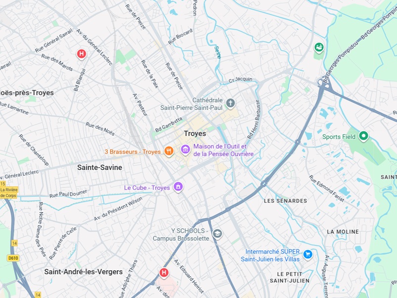 Un plan satellite permettan de localiser le lieu de l'escape game.